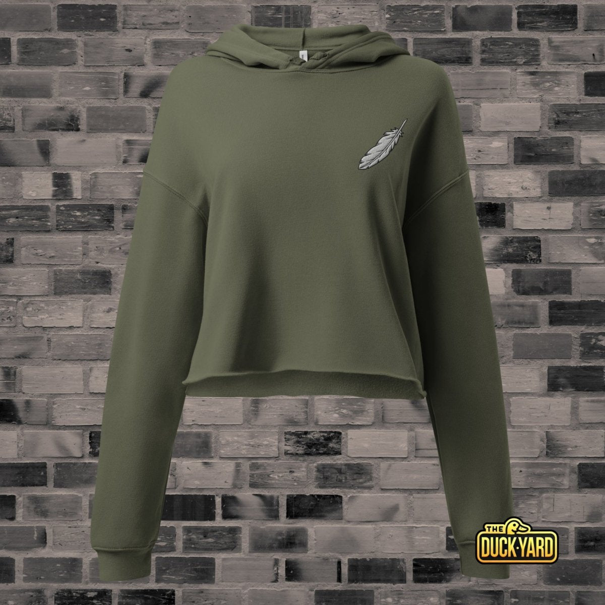 Feather || Women Premium Crop Hoodie - The Duck Yard -