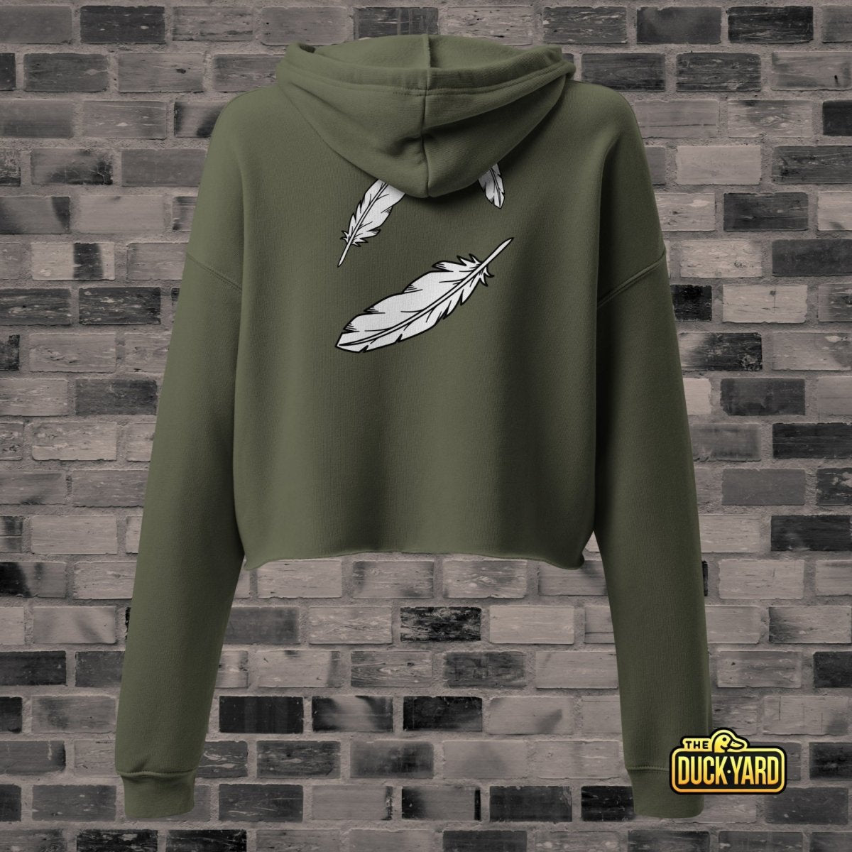 Feather || Women Premium Crop Hoodie - The Duck Yard -
