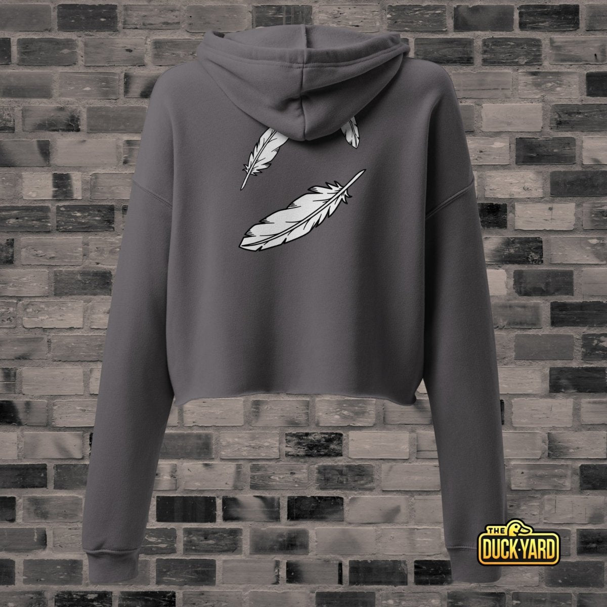 Feather || Women Premium Crop Hoodie - The Duck Yard -