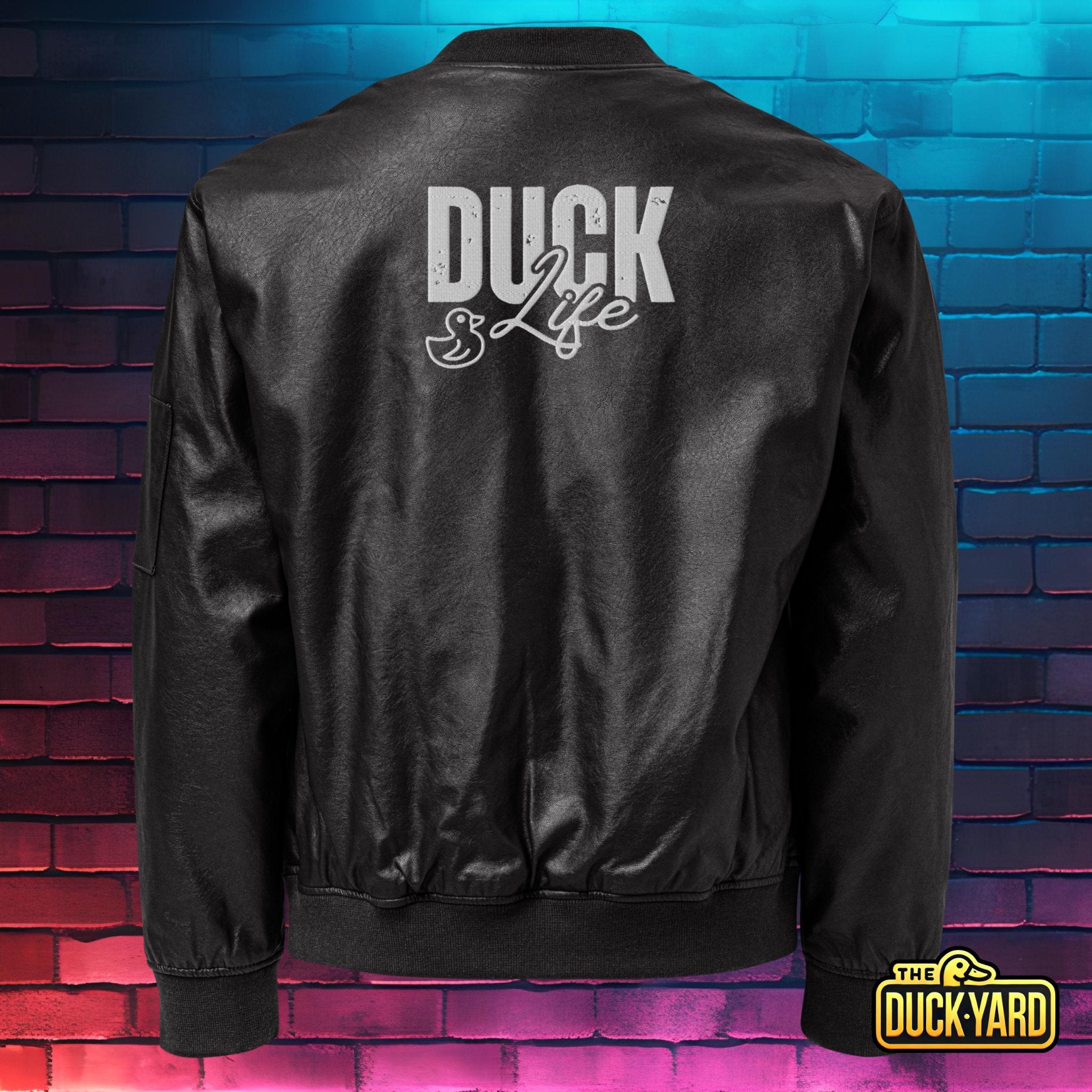 Duck Life | Premium Leather Bomber Jacket