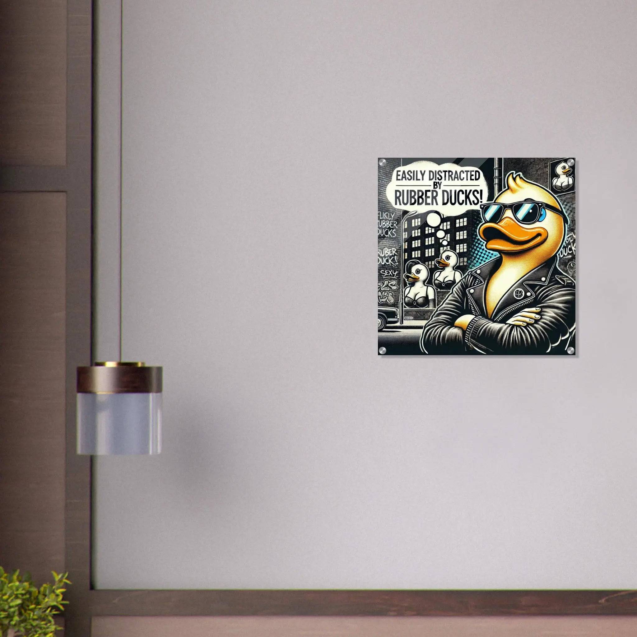 EASILY DISTRACTED BY RUBBER DUCKS | Acrylic Print - The Duck Yard