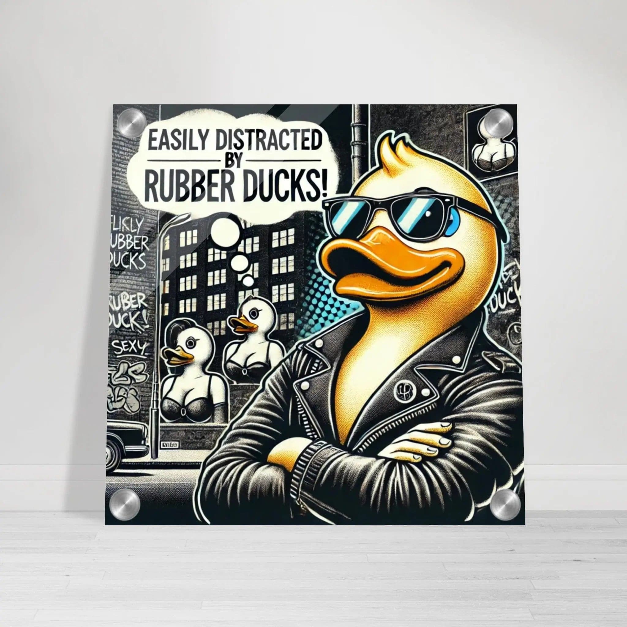 EASILY DISTRACTED BY RUBBER DUCKS | Acrylic Print - The Duck Yard