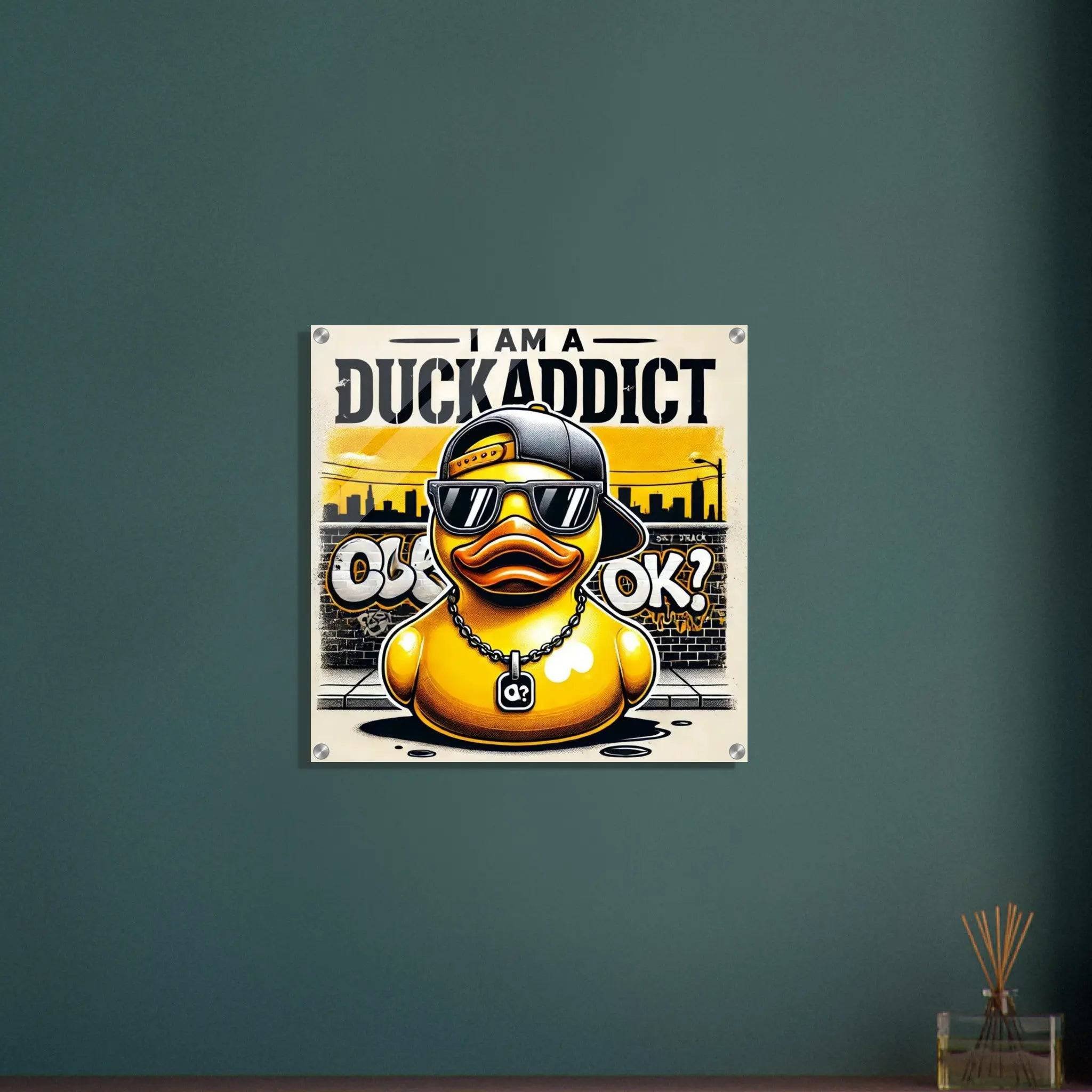 I AM A DUCKADDICT OK? | Acrylic Print - The Duck Yard