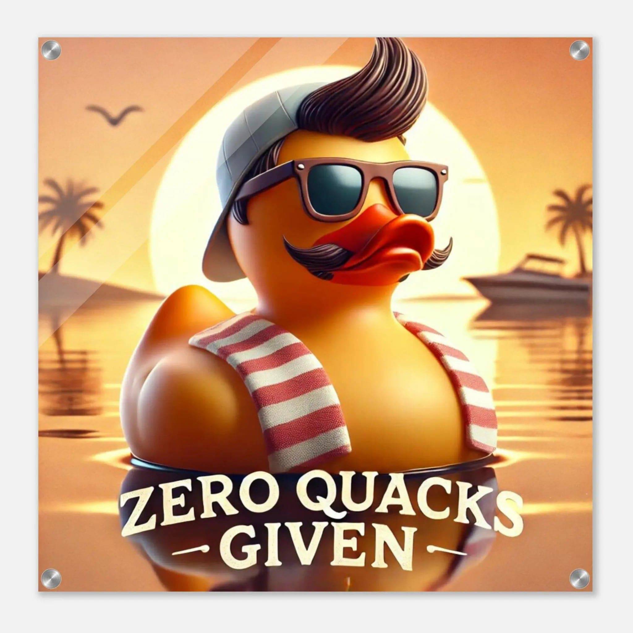 ZERO QUACKS GIVEN | Acrylic Print - The Duck Yard