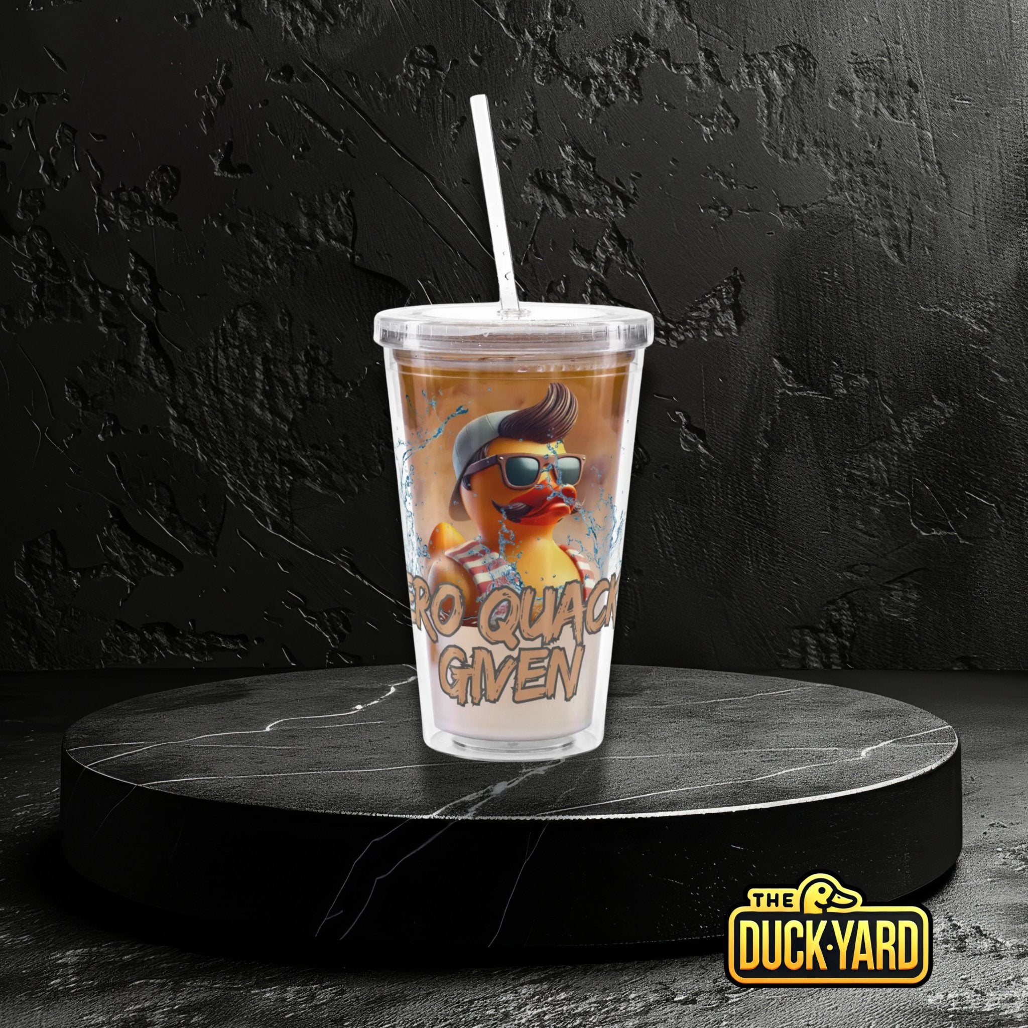 Zero Quacks Given | Clear plastic tumbler